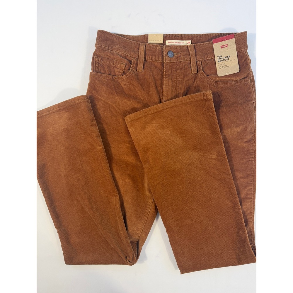 Levi's 725 High-Rise Bootcut Women 29 Brown NEW Corduroy Pants 18759-0241